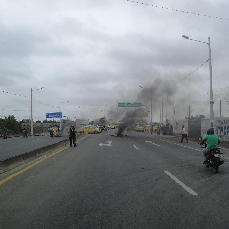 Manifestation de taxis en équateur